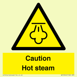 Caution Hot steam